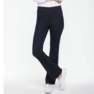 NWT NYDJ black jeans 12-16 Pull on Slim Boot Cut